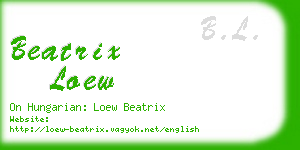 beatrix loew business card